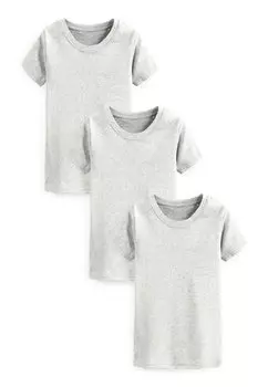 Футболка базовая 3 PACK STANDARD Next, цвет grey