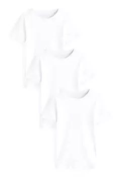 Футболка базовая 3 PACK STANDARD Next, цвет white