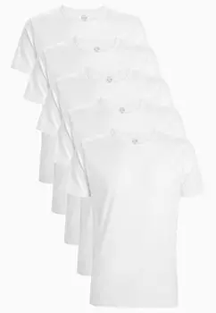 Футболка базовая 5 PACK Next, цвет white