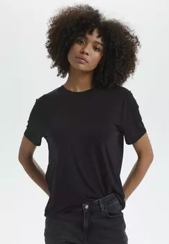 Футболка базовая ADELIASZ REGULAR Saint Tropez, цвет black