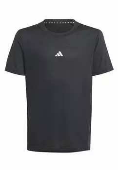 Футболка базовая AEROREADY TEE adidas Sportswear, цвет black reflective silver