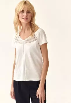 Футболка базовая AGDA TATUUM, цвет off white