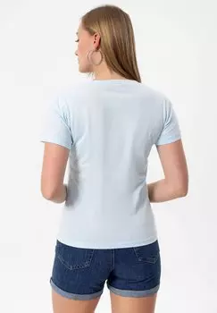 Футболка базовая Akshaena Moxx Paris, бирюзовая