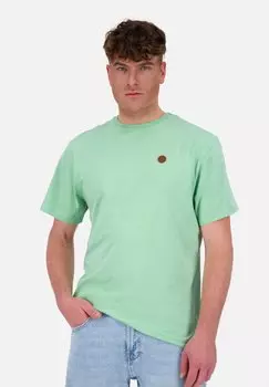 Футболка базовая alife & kickin, цвет green fig melange