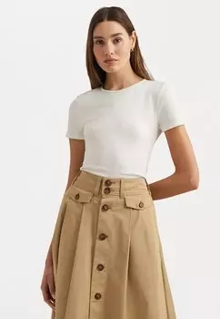 Футболка базовая ALLI SHORT SLEEVE Lauren Ralph Lauren, цвет white