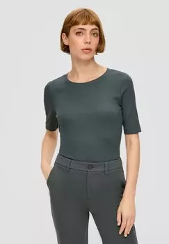 Футболка базовая AUS STRETCH s.Oliver, цвет olivgrn