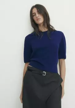Футболка базовая BLEND Massimo Dutti, цвет royal blue