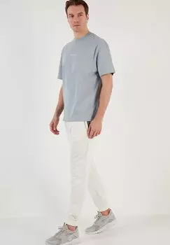 Футболка базовая Buratti, сине-серая