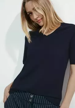 Футболка базовая Cecil, цвет blau