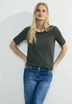 Футболка базовая Cecil, цвет grn