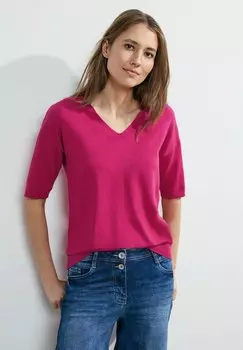 Футболка базовая Cecil, цвет pink