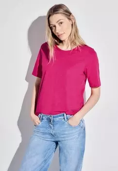 Футболка базовая Cecil, цвет pink