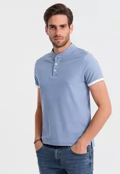 Футболка базовая COLLARLESS Ombre, цвет blue