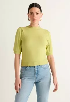 Футболка базовая Cosy Crew Neck Regular Fit Next, шалфейный зеленый