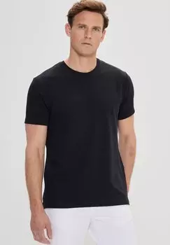 Футболка базовая Crew Neck AC&CO / ALTINYILDIZ CLASSICS, черная