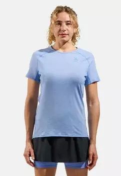 Футболка базовая Crew Neck ODLO, персидский меланжевый драгоценный камень