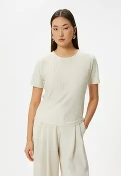 Футболка базовая Crew Neck Short Sleeve Koton, бежевая