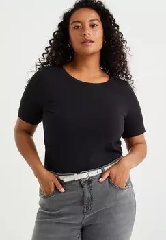 Футболка базовая CURVE WE Fashion, цвет black