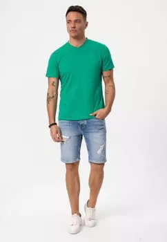 Футболка базовая Demis 3 Pack Daniel Hills, черная белая изумрудно-зеленая