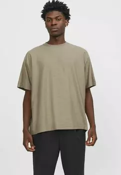 Футболка базовая HALS Jack & Jones, цвет timber wolf