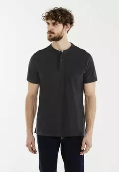 Футболка базовая HENLEY Street One MEN, цвет schwarz