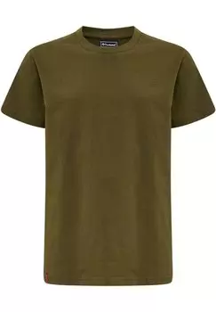 Футболка базовая Hummel, цвет dark olive