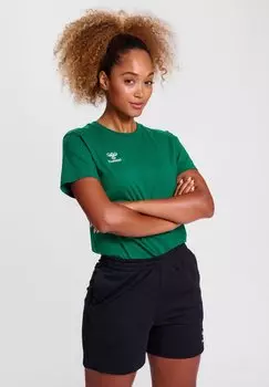 Футболка базовая Hummel, цвет evergreen