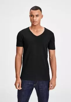 Футболка базовая Jack & Jones, цвет schwarz/schwarz/schwarz