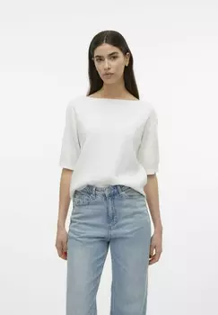 Футболка базовая JEMMA Vero Moda, цвет snow white