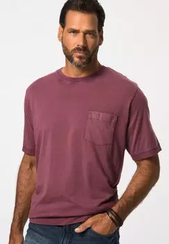 Футболка базовая KORTE MOUWEN RONDE HALS BUIK-FIT VINTAGE LOOK JP1880, цвет nougat bruin