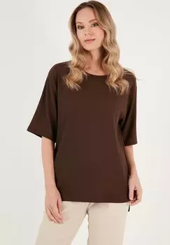 Футболка базовая LELA, цвет brown