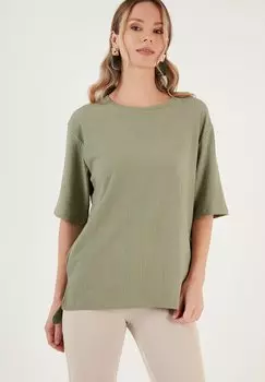 Футболка базовая LELA, цвет olive