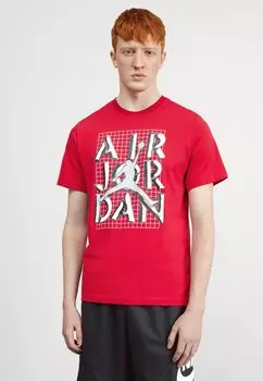 Футболка базовая M J BRAND JM STACK SS CREW Jordan, цвет gym red