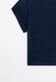 Футболка базовая Massimo Dutti, синяя