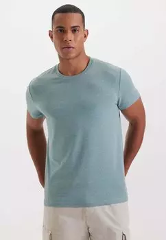 Футболка базовая MERLIN O-NECK WESTMARK LONDON, цвет green melange