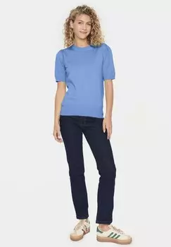 Футболка базовая MILA Saint Tropez, цвет dutch blue melange