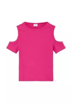 Футболка базовая MIT COLD SHOULDER s.Oliver, цвет pink