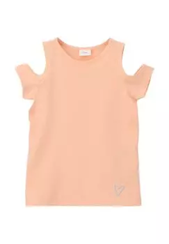 Футболка базовая MIT CUT-OUTS s.Oliver, цвет papaya