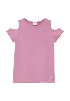 Футболка базовая MIT CUT-OUTS s.Oliver, цвет rosa
