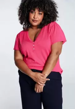 Футболка базовая MIT KURZEN SCHMETTERLINGSRMELN Paprika, цвет fushia