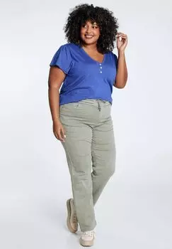 Футболка базовая MIT KURZEN SCHMETTERLINGSRMELN Paprika, цвет bic blue