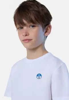 Футболка базовая Mit Logo-Aufnher North Sails, белая