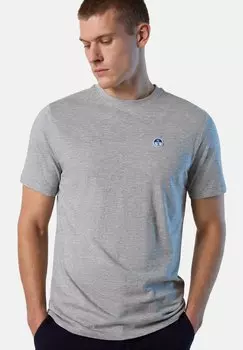 Футболка базовая Mit Logo-Aufnher North Sails, серая