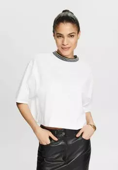 Футболка базовая MIT RUNDHALSAUSSCHNITT Esprit, цвет white