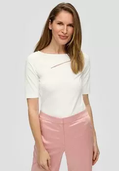 Футболка базовая MIT SCHLITZ s.Oliver BLACK LABEL, цвет creme