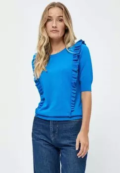 Футболка базовая MIVESIA KNIT T-SHIRT. Minus, цвет ocean blue