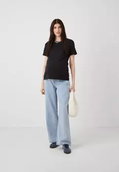 Футболка базовая Mleva MAMALICIOUS, черная