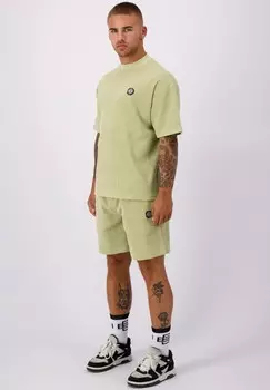 Футболка базовая Monogram Waffle Black Bananas, зеленая