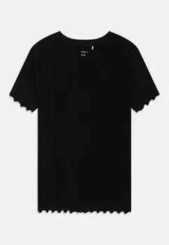 Футболка базовая NKFNORALINA CROP Name it, цвет black