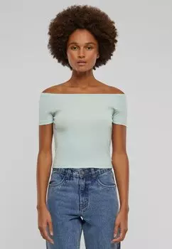 Футболка базовая OFF SHOULDER Urban Classics, цвет frostmint